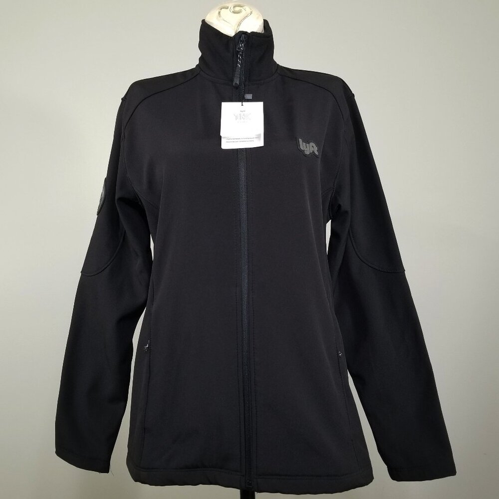 NWT Lyft 1K Driver Soft Shell Jacket Women's S Black Fleece Lined Full Zip